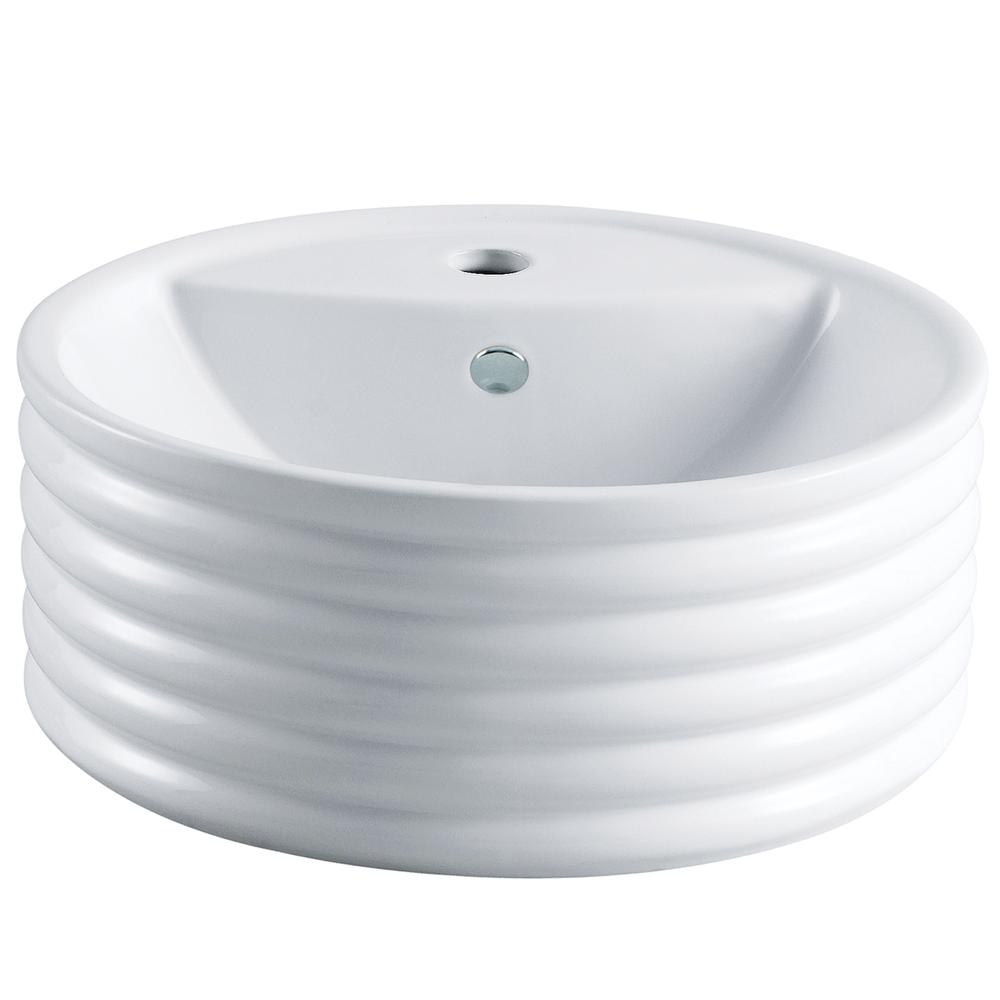 Fauceture EV5212 Tower Vessel Sink, White Bathroom Sink Kingston Brass Default Title 