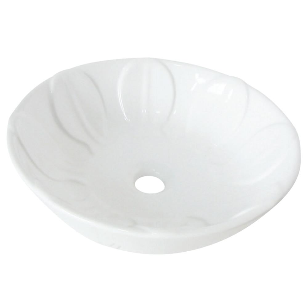 Fauceture EV9123 Glover Vessel Sink, White Bathroom Sink Kingston Brass Default Title 