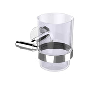 Thumbnail for Eviva Clear Glassy Tooth Brush Holder (Brushed Nickel) Bathroom Accessories Eviva 