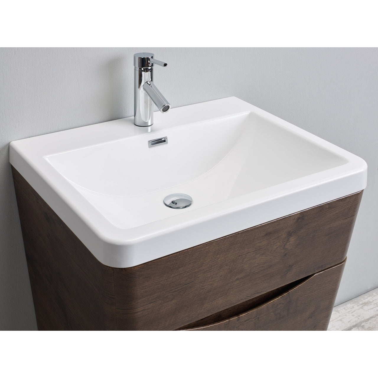 Eviva Victoria 25" Rosewood Modern Vanity with White Integrated Acrylic Sink Vanity Eviva 