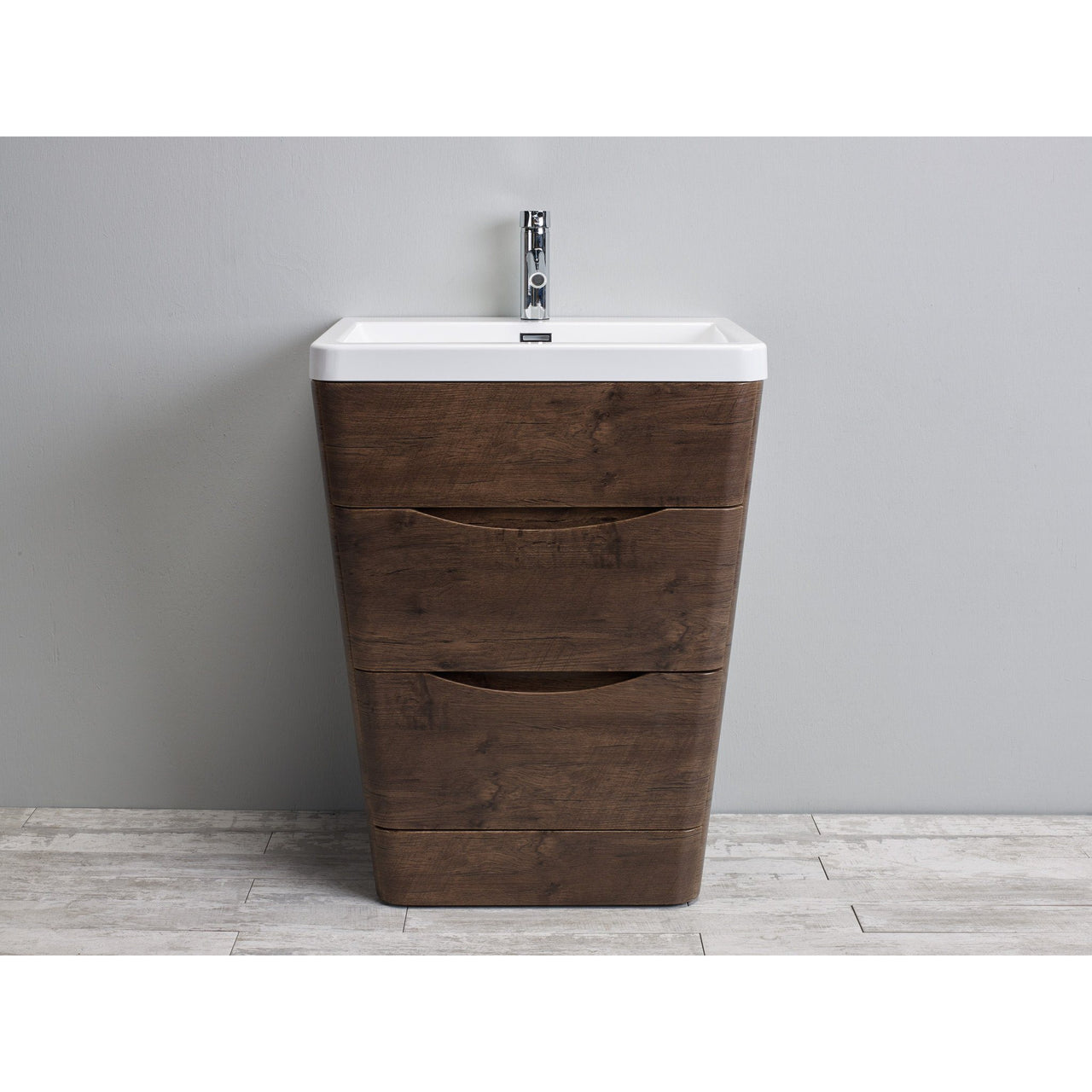 Eviva Victoria 25" Rosewood Modern Vanity with White Integrated Acrylic Sink Vanity Eviva 