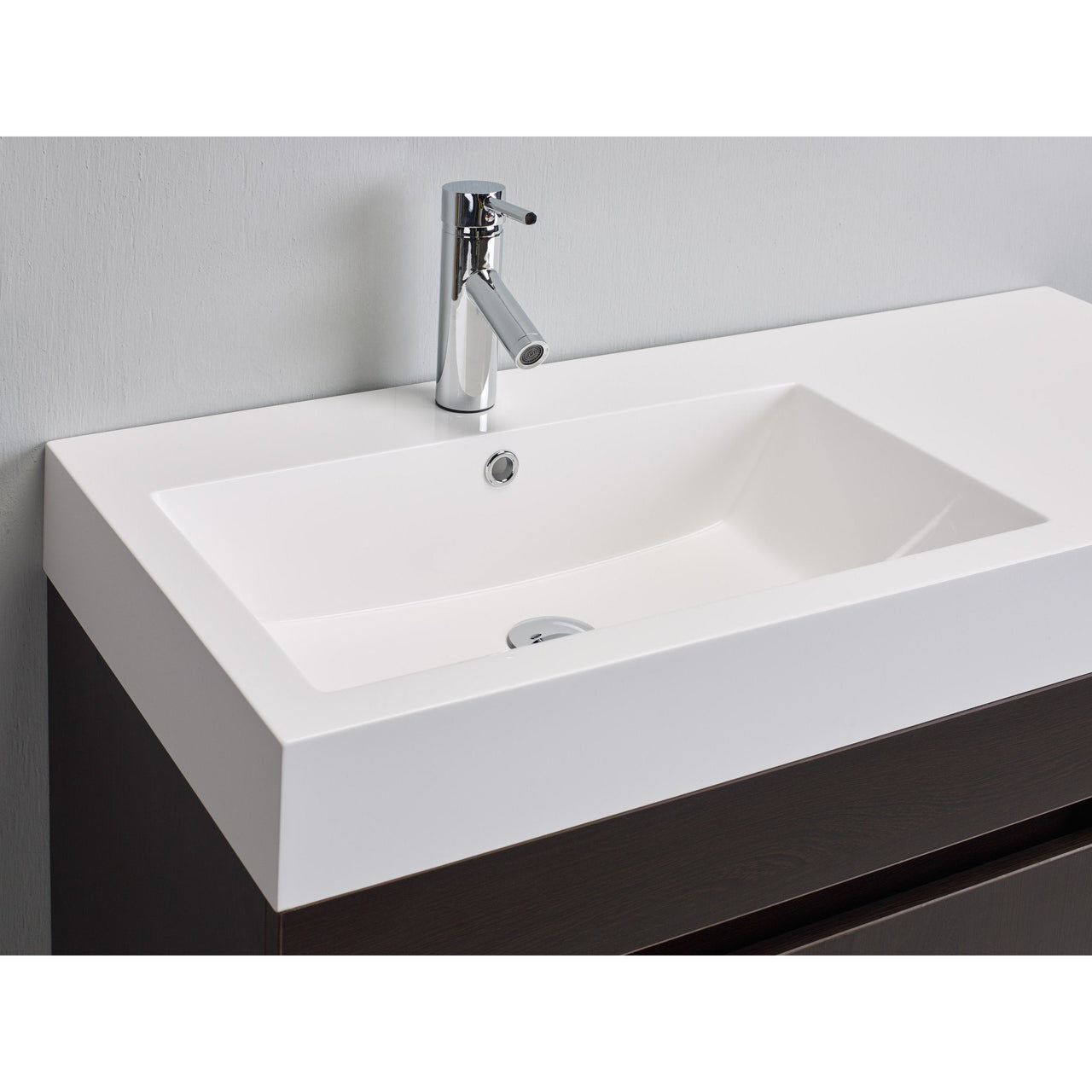 Eviva Beach 39" Wenge Brown Bathroom Vanity Set w/ Integrated White Acrylic Sink Vanity Eviva 