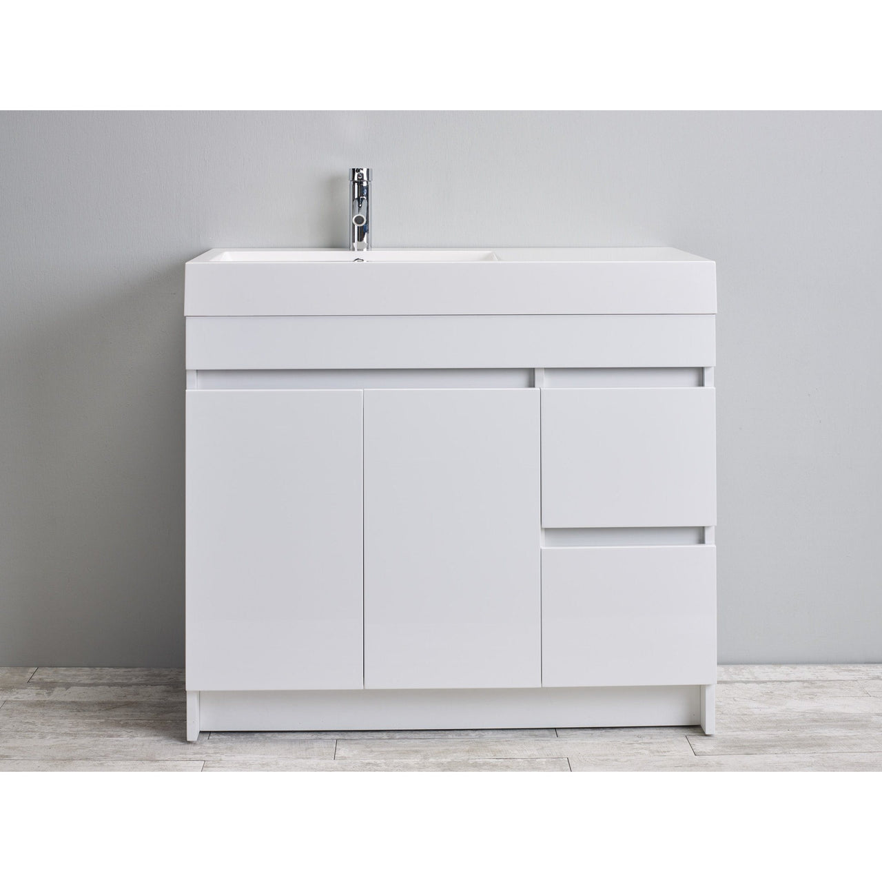Eviva Beach 39" White Modern Bathroom Vanity Set w/ Integrated White Acrylic Vanity Eviva 