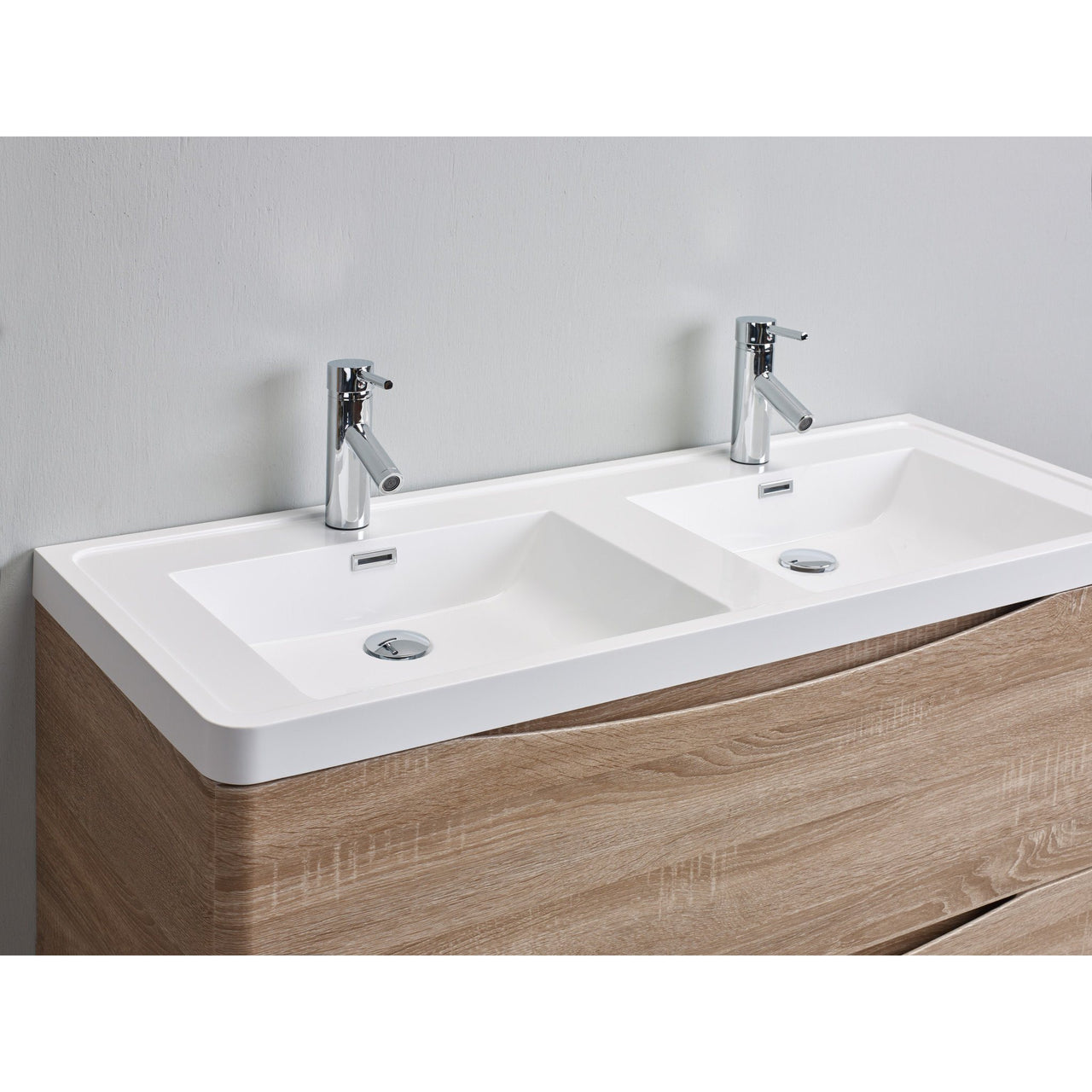 Eviva Smile® 48" Rosewood Modern Vanity Set with Integrated White Acrylic Double Sink Vanity Eviva 
