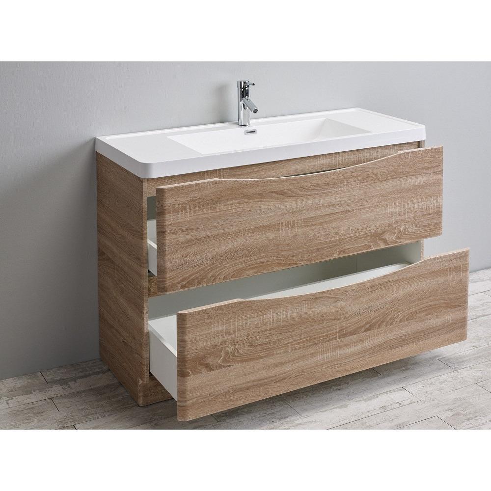 Eviva Smile® 48" White Oak Modern Vanity Set with Integrated White Acrylic Sink Vanity Eviva 