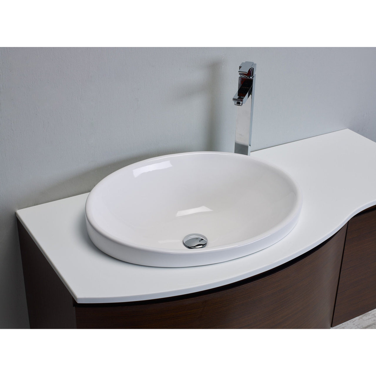 Eviva Curvy 48" Iron Wood Modern Vanity, Wall Mount with Glassos Counter-top & Sink Vanity Eviva 