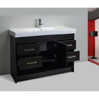 Thumbnail for Totti Gloria 48-Inch Espresso Vanity with White Integrated Porcelain Sink Vanity Eviva 