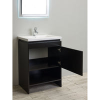 Thumbnail for Totti Lano 24-inch Espresso Vanity with integrated undermount porcelain sink Vanity Eviva 