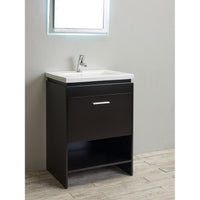 Thumbnail for Totti Lano 24-inch Espresso Vanity with integrated undermount porcelain sink Vanity Eviva 