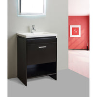 Thumbnail for Totti Lano 24-inch Espresso Vanity with integrated undermount porcelain sink Vanity Eviva 