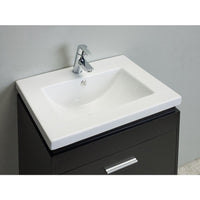 Thumbnail for Totti Lano 24-inch Espresso Vanity with integrated undermount porcelain sink Vanity Eviva 