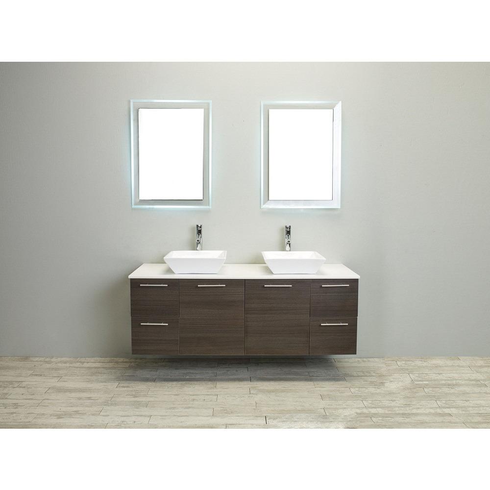 Eviva Luxury 60-inch Grey Oak bathroom cabinet only Vanity Eviva 