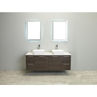 Thumbnail for Eviva Luxury 60-inch Grey Oak bathroom cabinet only Vanity Eviva 