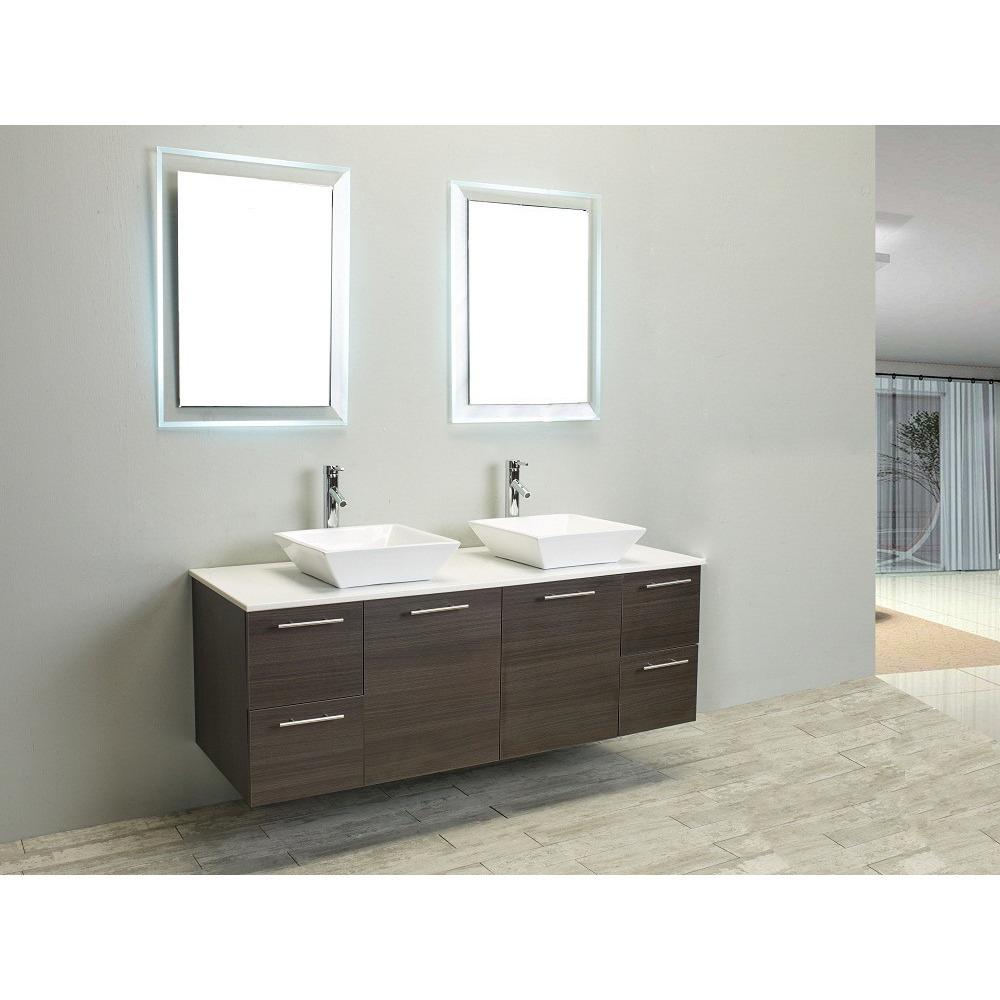 Eviva Luxury 60-inch Grey Oak bathroom cabinet only Vanity Eviva 