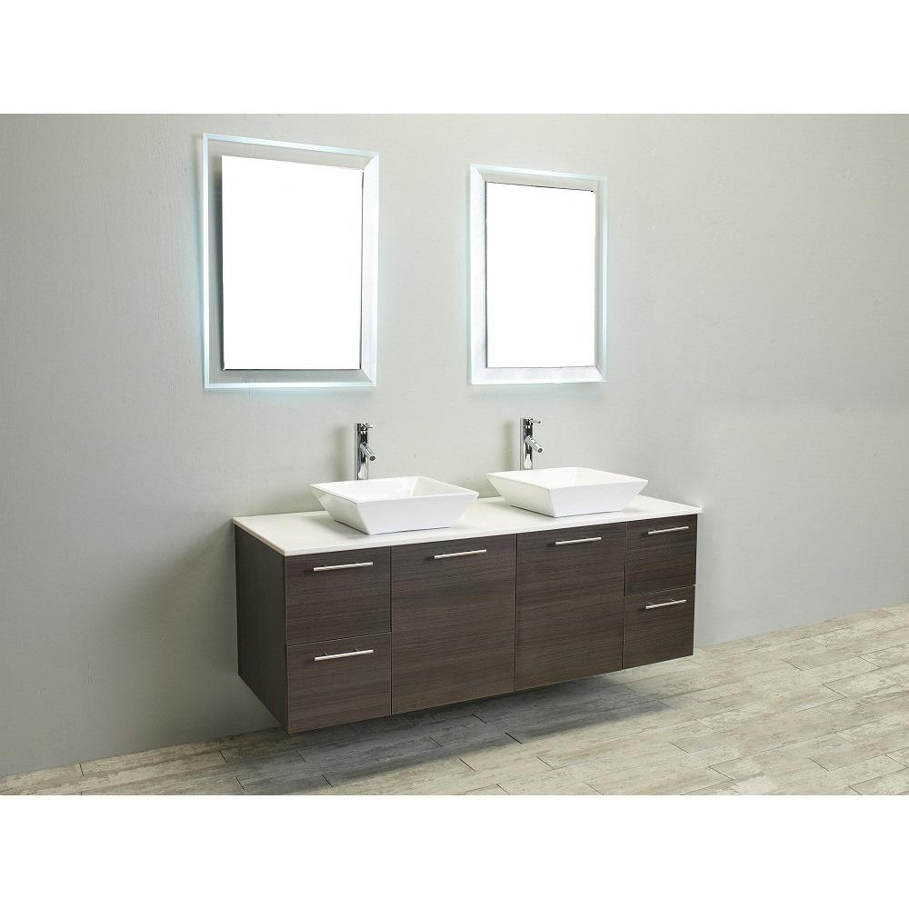 Eviva Luxury 60-inch Grey Oak bathroom cabinet only Vanity Eviva 