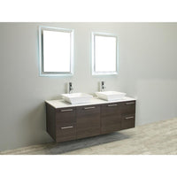 Thumbnail for Eviva Luxury 60-inch Grey Oak bathroom cabinet only Vanity Eviva 