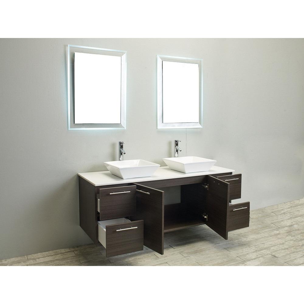 Eviva Luxury 60-inch Grey Oak bathroom cabinet only Vanity Eviva 