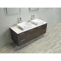 Thumbnail for Eviva Luxury 60-inch Grey Oak bathroom cabinet only Vanity Eviva 