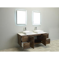 Thumbnail for Eviva Luxury 60-inch Rosewood bathroom cabinet only Vanity Eviva 