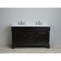 Thumbnail for Totti Alfredo 60-Inch Traditional Vanity with White Carrera Marble Counter-top Vanity Eviva 