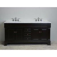 Thumbnail for Totti Alfredo 72-Inch Traditional Vanity with White Carrera Marble Counter-top Vanity Eviva 