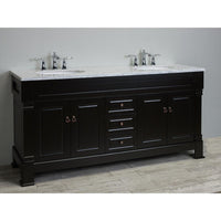Thumbnail for Totti Alfredo 72-Inch Traditional Vanity with White Carrera Marble Counter-top Vanity Eviva 