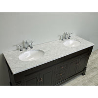 Thumbnail for Totti Alfredo 72-Inch Traditional Vanity with White Carrera Marble Counter-top Vanity Eviva 