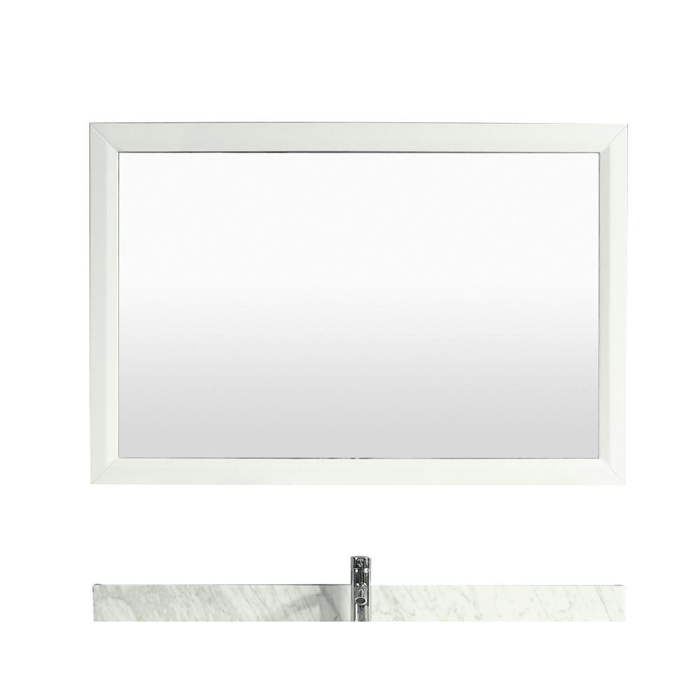 Eviva Aberdeen 60″ Framed Bathroom Wall Mirror Wall Mirror Eviva White 