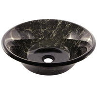 Thumbnail for Fauceture EVSDLB1 Arches Double Layer Glass Vessel Bathroom Sink Bathroom Sink Kingston Brass Black Granite 