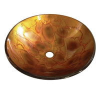 Thumbnail for Fauceture EVSPFB3 Firenze Round Amber Bronze Glass Vessel Sink Bathroom Sink Kingston Brass Default Title 