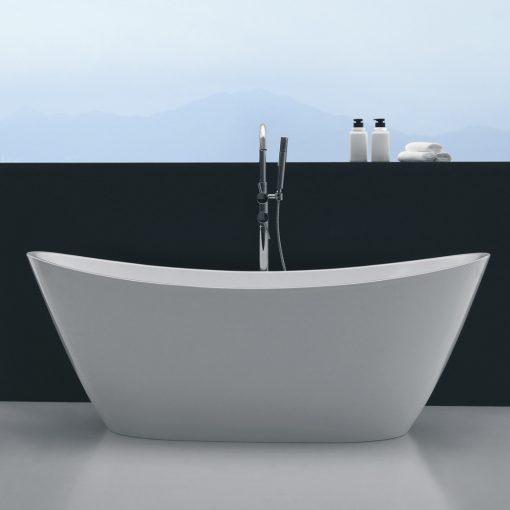 Eviva Bella 67″ White Acrylic Free Standing Bathtub Bathroom Vanity Eviva 