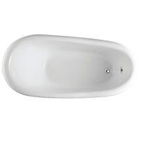 Thumbnail for Eviva Stella 59 in. White Acrylic Clawfoot Bathtub Bathroom Vanity Eviva 
