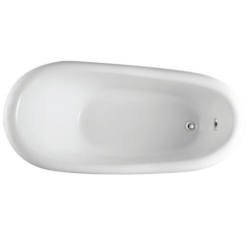 Eviva Stella 67 in. White Acrylic Clawfoot Bathtub Bathroom Vanity Eviva 