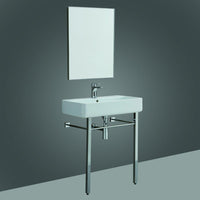 Thumbnail for EVIVA Eliza 26 Inch Italian Ceramic Console Sink with Brass Stand Bathroom Vanity Eviva 