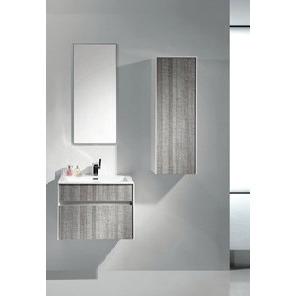 Eviva Ashy 24" Wall Mount Modern Vanity Set High Gloss Ash Gray with White Integrated Sink Vanity Eviva 
