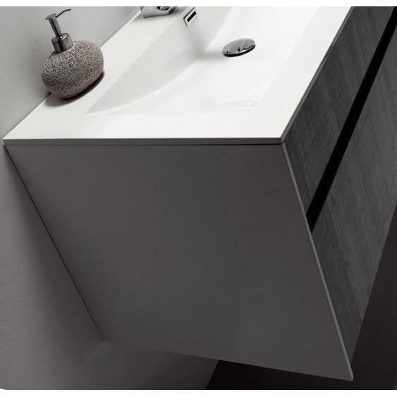 Eviva Ashy 36" Wall Mount Modern Vanity Set High Gloss Ash Gray with White Integrated Sink Vanity Eviva 