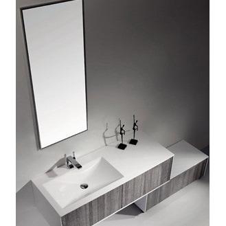 Eviva Ashy 48" Wall Mount Bathroom Vanity Set Grey Finish w/ Soft Closing Drawer Vanity Eviva 