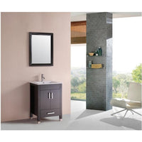 Thumbnail for Totti Espo 24-inch Espresso Vanity with integrated undermount porcelain sink Vanity Eviva 