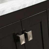 Thumbnail for Eviva Hampton 36″ Transitional Bathroom Vanity w/ White Carrara Top Vanity Eviva 