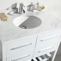 Thumbnail for Eviva EVVN503-42WH Natalie F. 42 in. White Bathroom Vanity Bathroom Vanity Eviva 