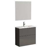 Thumbnail for Eviva Galsaky 24″ Modern Bathroom Vanity Wall Mount with White Integrated Porcelain Sink Vanity Eviva Grey 