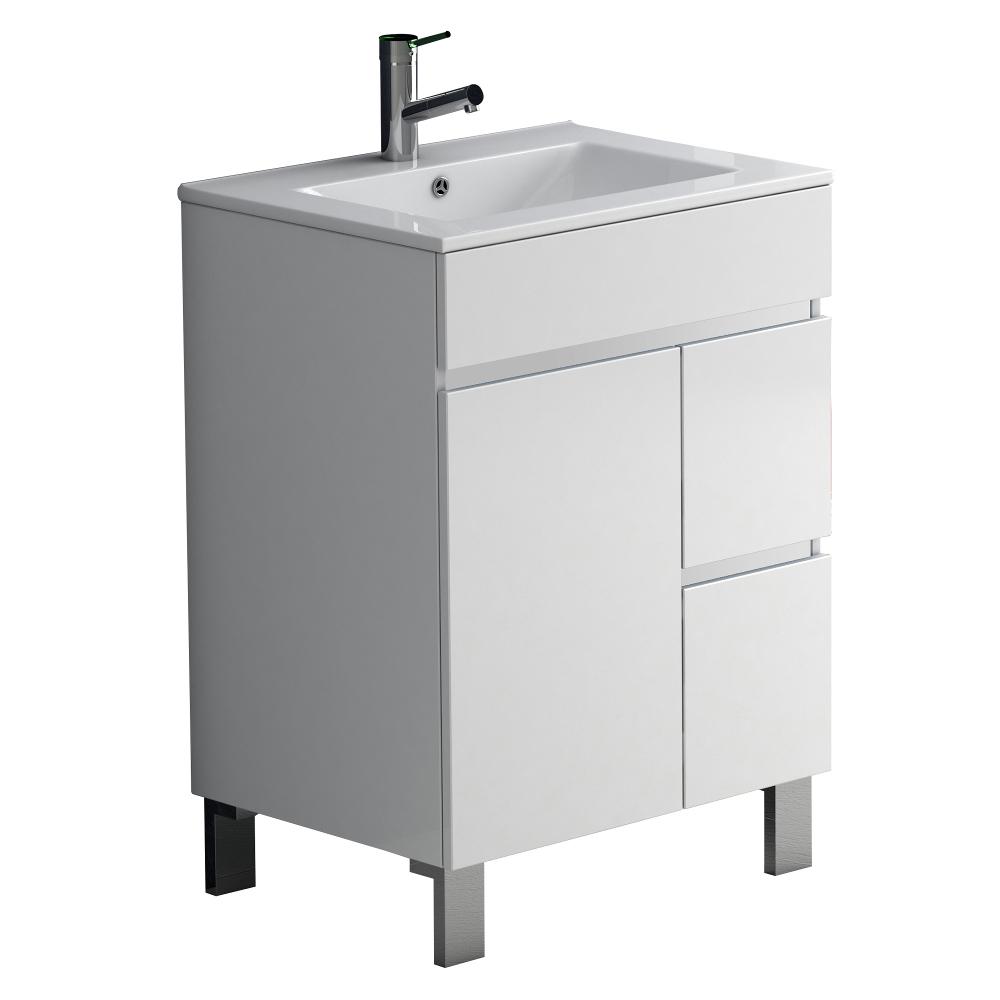 Eviva Link® 24" White Modern Vanity Wall Mount with White Integrated Porcelain sink Vanity Eviva 