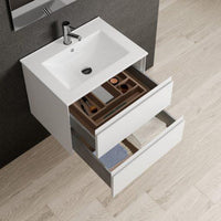 Thumbnail for Eviva Bloom 24″ Matt White Bathroom Vanity with White Integrated Porcelain Sink Vanity Eviva 