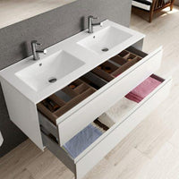 Thumbnail for Eviva Bloom 48″ Matt White Bathroom Vanity with White Integrated Porcelain Sink Vanity Eviva 