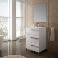 Thumbnail for Eviva Oliver 24 inch White Free standing Bathroom Vanity with Skirt Vanity Eviva 