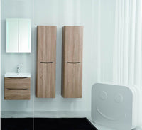 Thumbnail for Eviva Smile 24″ White Oak Wall Mount Modern Bathroom Vanity w/ White Integrated Top Vanity Eviva 