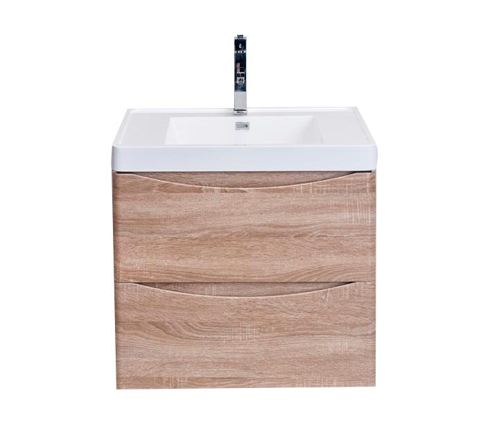 Eviva Smile 24″ White Oak Wall Mount Modern Bathroom Vanity w/ White Integrated Top Vanity Eviva 