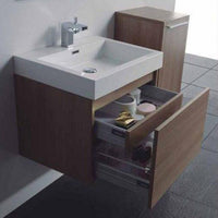 Thumbnail for Eviva Drop 24″ Light-Oak Wall Mount Modern Bathroom Vanity with White Integrated Acrylic Sink Vanity Eviva 