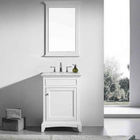 Thumbnail for Eviva Elite Princeton 24″ Solid Wood Bathroom Vanity Set with Double OG White Carrera Marble Top Vanity Eviva 