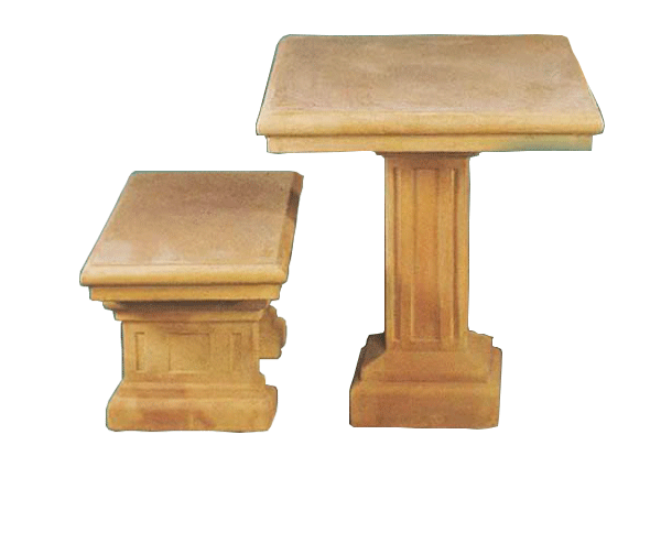 English Garden Outdoor Cast Stone Bench Set Benches Tuscan 